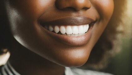 Fototapeta premium Beautiful white teeth of a young women, pure white teeth or a smile. Healthy teeth theme 