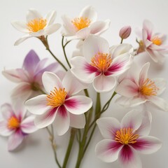 Free Photo Beautiful Colorful spring flowers on white background view closeup nature background