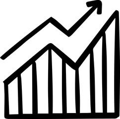 graph data sketch line icon