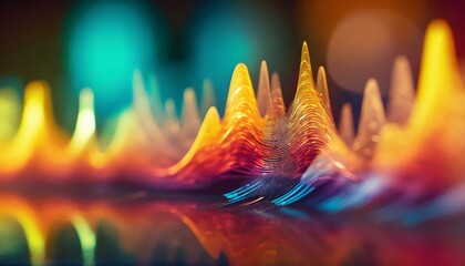  a bright colorful and horizontal sound wave 