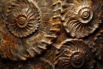 Background Texture Pattern Ancient Fossil Textures - Intricate patterns and textures found in fossils, this style emphasizes the historical and prehistoric beauty created with Generative AI Technology