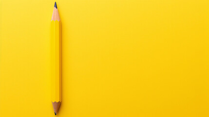 a yellow pencil on a yellow surface