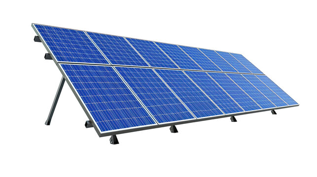 Solar panel isolated on white or transparent background