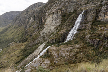 waterfall in the mountains