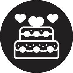 wedding cake glyph icon