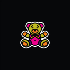 Original vector illustration. A plush toy icon.