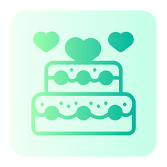 wedding cake gradient icon