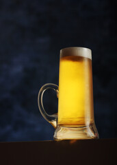 A mug with traditional German lager beer