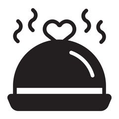 wedding dinner glyph icon