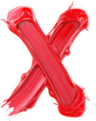 Red Painted Letter X