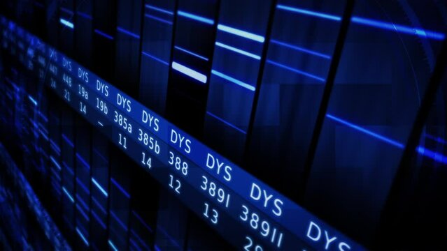 Genomic Analysis Animation. DNA Genomes Sequencing, Deoxyribonucleic Acid Genetic Map and Genome Sequence Analyze. Genomic Analysis Animation. 