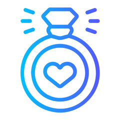 engagement ring gradient icon