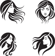 woman  silhouette icon illustration 
