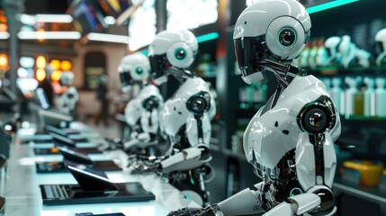 Robots Taking Over the Service Industry, To showcase the growing trend of artificial intelligence and robots taking over service jobs in various