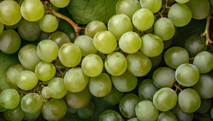 Zielone winogrona, owocowe tło