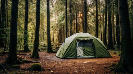 Tranquil Forest Camping Scene