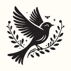 Bird Silhouette Illustration Vector Design
