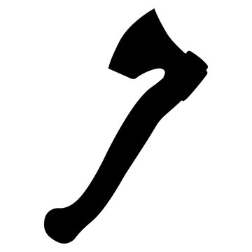 ax vector rustic in black silhouette icon