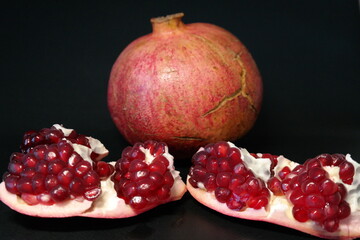 pomegranate fruit and seeds