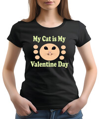 Cat silhouette Vector for T-shirt Design