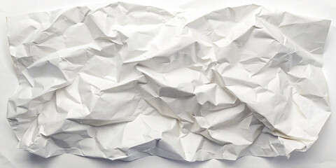 Crumpled white paper background..