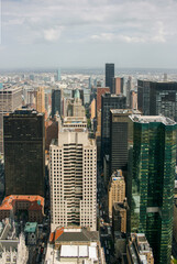 Skyline von New York, Blick vom Rockefeller Center, Wolkenkratzer und Hochhäuser