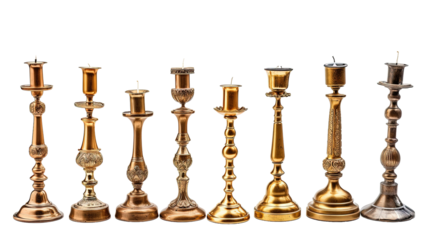 Timeless Candlestick Set on white or transparent background