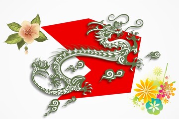 2024 New Year of Dragon colored image