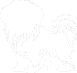 pekingese outline