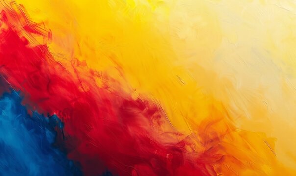 an abstract red, yellow, and blue background for a painting Generative AI