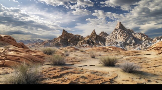 surreal desert landscape brought to life in stunning 3D.