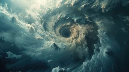 Foto op Plexiglas swirling tornado depicted with dynamic 3D effects. © SaroStock