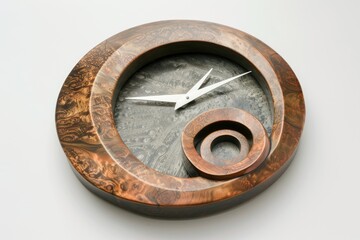 three-dimensional clock or time symbol