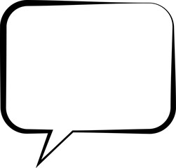 Set of blank white speech bubble in flat design, chatting box, message box icon. Balloon doodle style of thinking sign symbol. Speech bubble isolated on background.