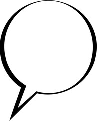Set of blank white speech bubble in flat design, chatting box, message box icon. Balloon doodle style of thinking sign symbol. Speech bubble isolated on background.