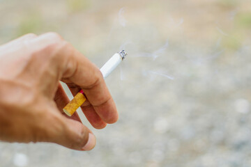 hand with cigarette