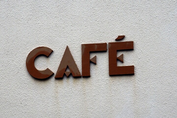 Rótulo de cafetería en Schoenfels, Luxemburgo