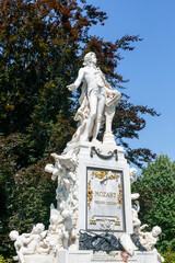Mozart Monument in the Burggarten Park in Vienna