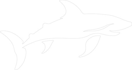 Fototapeta premium Liopleurodon outline