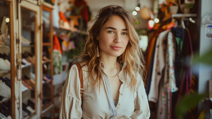 Fototapeta premium Trendsetting Boutique Proprietor