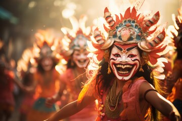 Indonesia Nyepi: an indonesian cultural gem, a serene journey into tradition and spirituality, indonesian celebrations lifestyle - obrazy, fototapety, plakaty