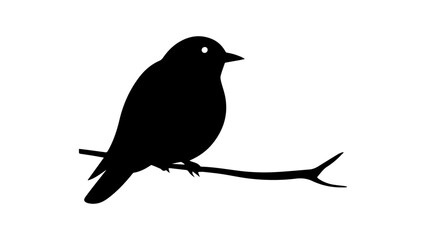 shape of bird sitting on a stick, vector, illustration