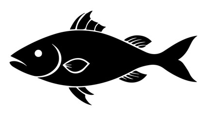 black fish shape vector	
