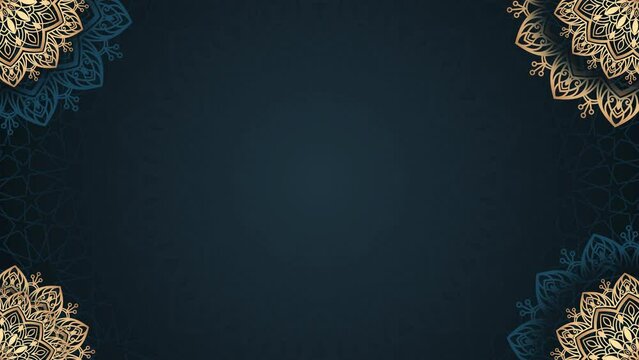 Luxury mandala background with golden arabesque pattern Arabic Islamic east style. Ramadan Style Decorative mandala. Mandala for your video background element.