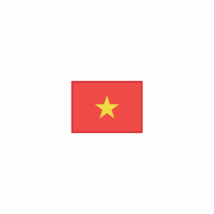 Vietnam Asia Minimalistic Flag Vector
