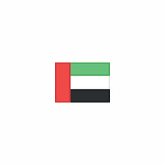 United Arab Emirates Minimalistic Flag Vector