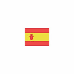 Spain Nation Minimalistic Flag Vector
