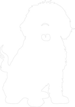 Portuguese water dog outline