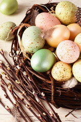 Easter background with space for text. Spring time - 752523153