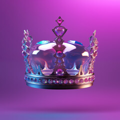 3d holographic king crown